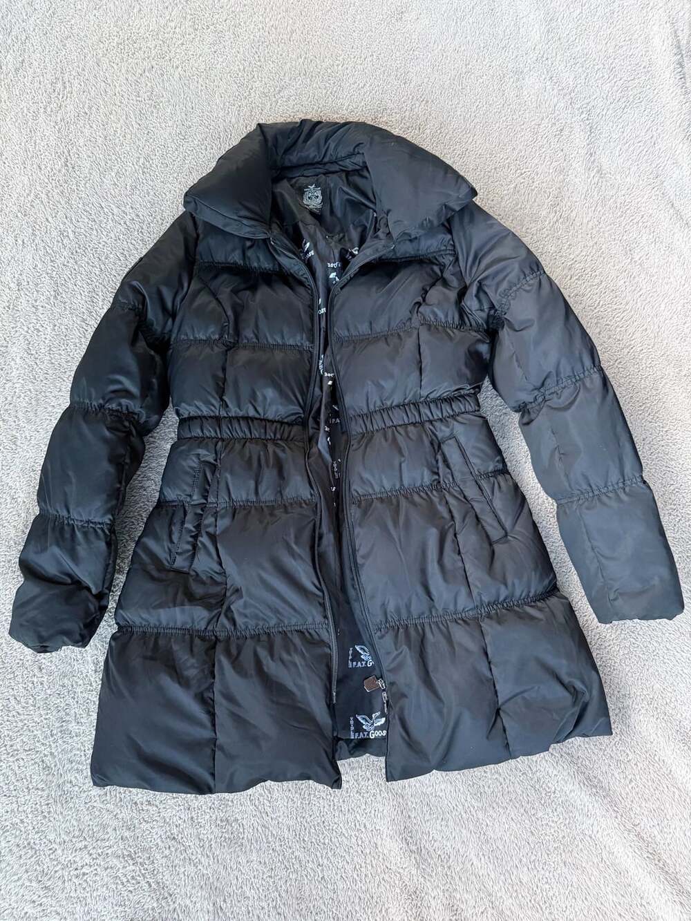 Triple F.A.T. Goose Long Black Puffer Coat - Size L